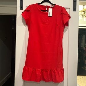 Beyove red shift dress